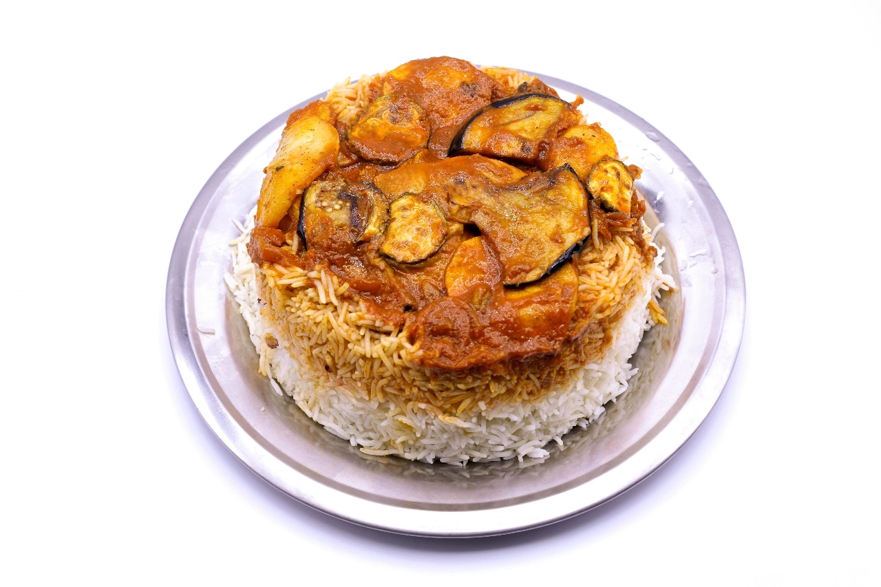 نص دجاج مقلوبة